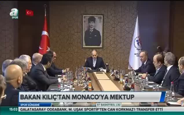 Bakan Kılıç'tan Monaco'ya mektup